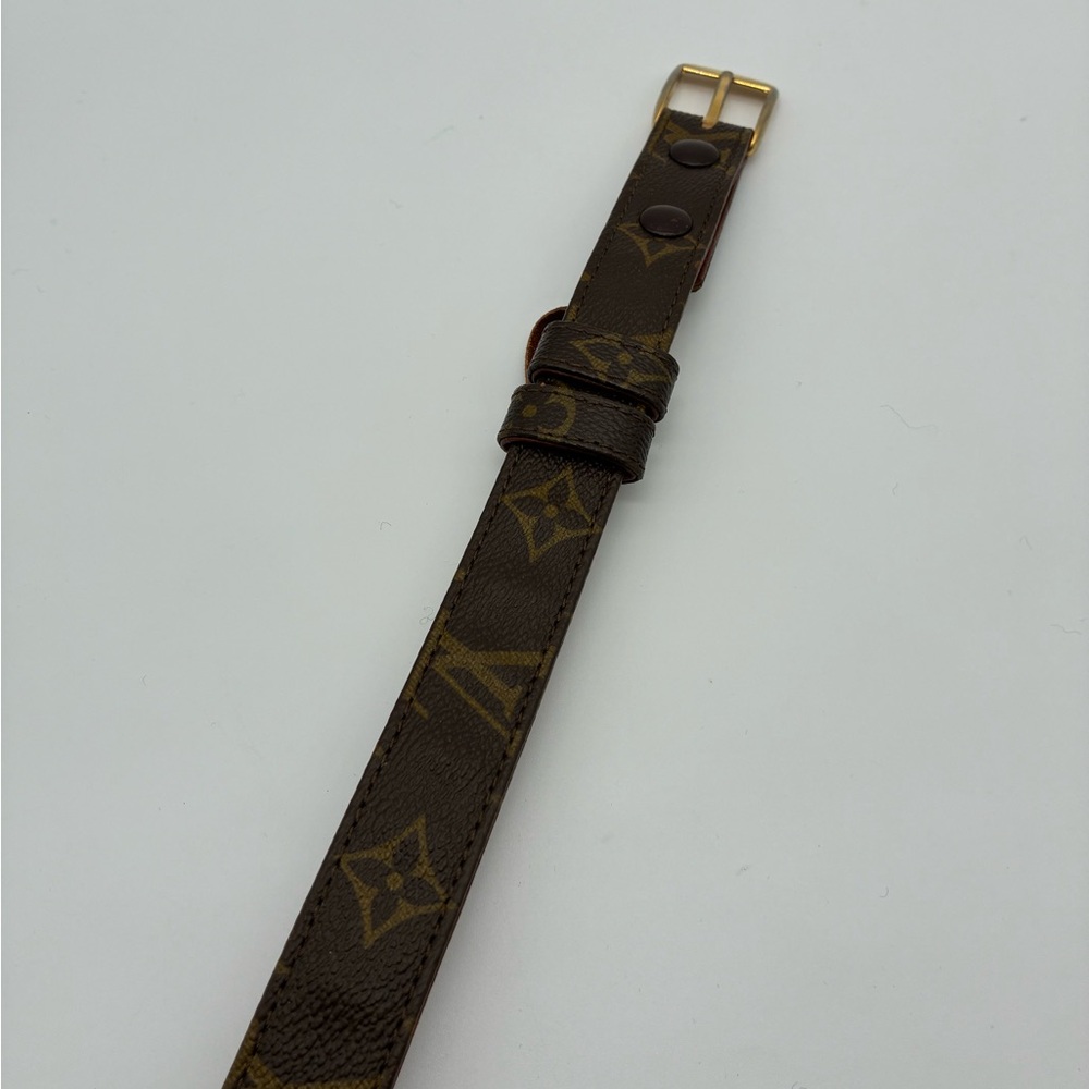LOUIS VUITTON MONOGRAM VINTAGE BUCKLE BELT - Picture 4 of 16